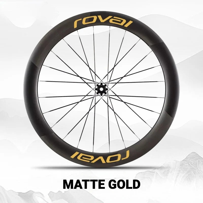 Roval Rapide CL III Wheel Decals Custom Carbon Wheel Logo Color Change Stickers Matte Gold