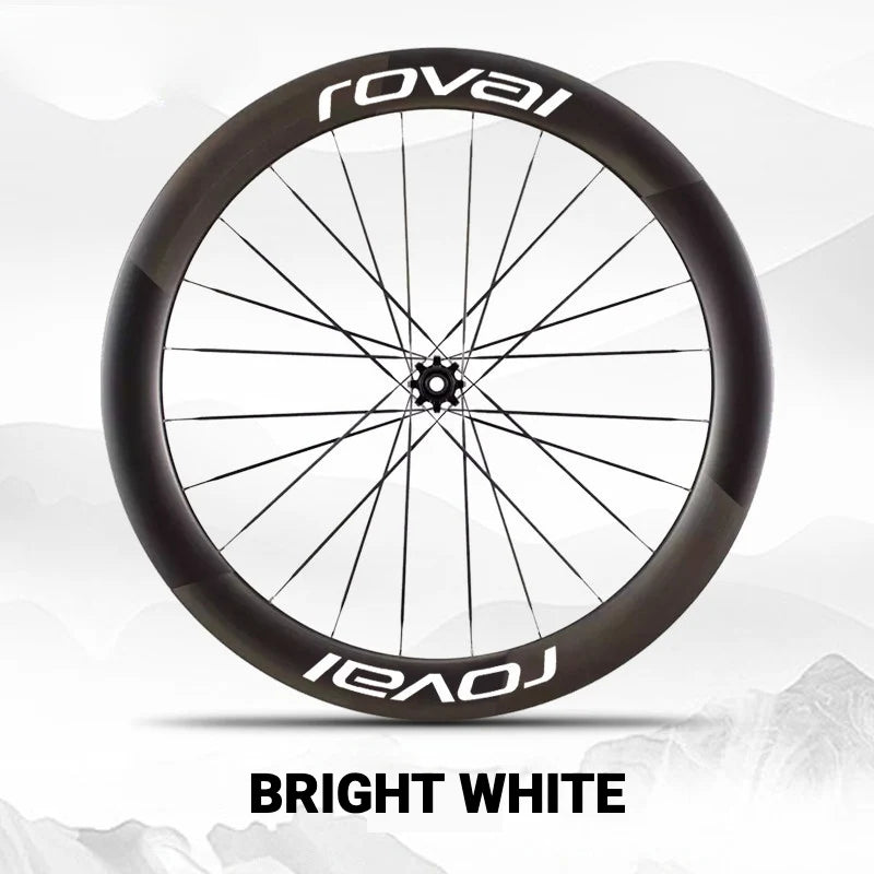 Roval Rapide CL III Wheel Decals Custom Carbon Wheel Logo Color Change Stickers Gloss White