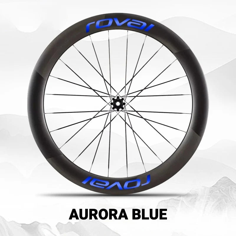 Roval Rapide CL III Wheel Decals Custom Carbon Wheel Logo Color Change Stickers Aurora Blue