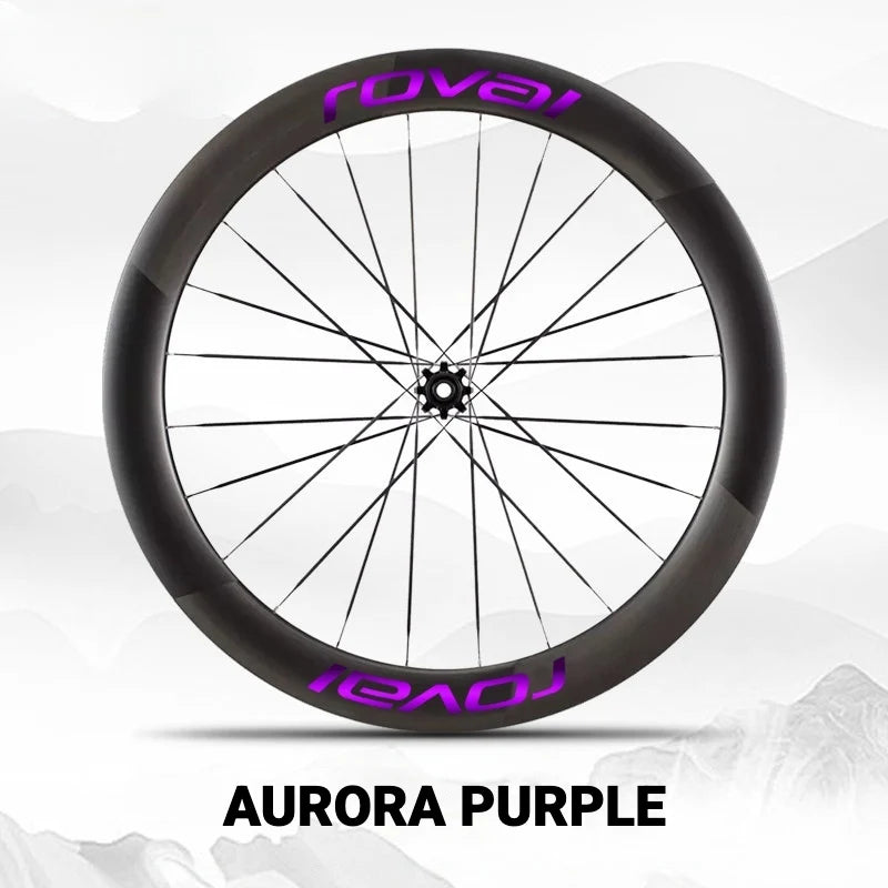 Roval Rapide CL III Wheel Decals Custom Carbon Wheel Logo Color Change Stickers Aurora Purple