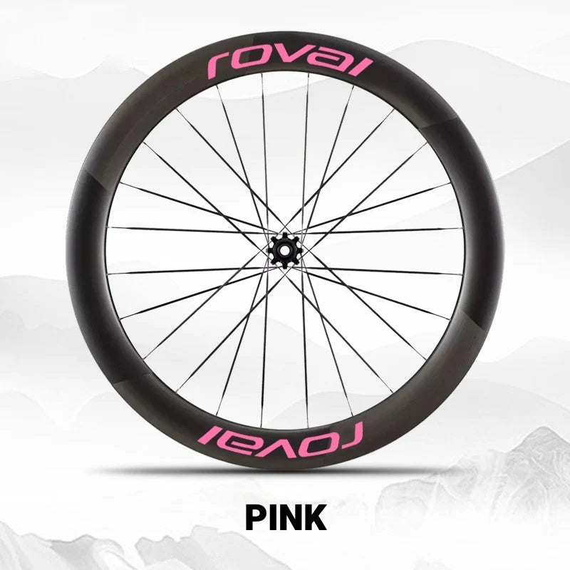 Roval Rapide CL III Wheel Decals Custom Carbon Wheel Logo Color Change Stickers Pink