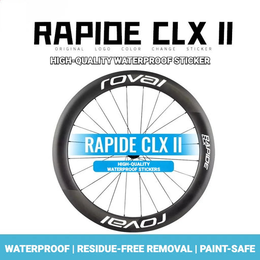 ROVAL RAPIDE CLX II Logo Color Change Sticker Full Set for Two Wheels + Backup Included