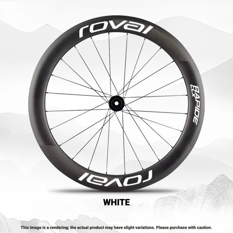 ROVAL RAPIDE CLX II Logo Color Change Sticker Full Set for Two Wheels + Backup Included White