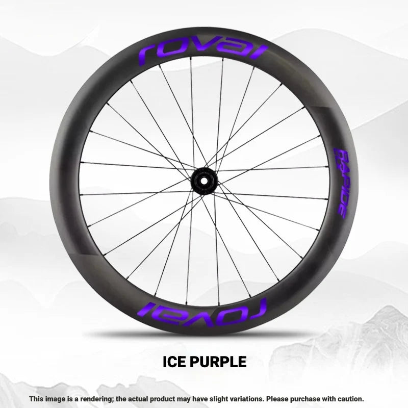 ROVAL RAPIDE CLX II Logo Color Change Sticker Full Set for Two Wheels + Backup Included Ice Purple