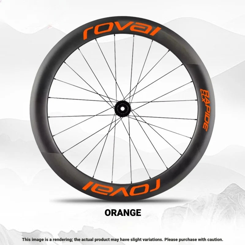 ROVAL RAPIDE CLX II Logo Color Change Sticker Full Set for Two Wheels + Backup Included Orange Red