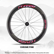 ROVAL RAPIDE CLX II Logo Color Change Sticker Full Set for Two Wheels + Backup Included Chrome Pink