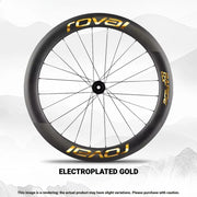 ROVAL RAPIDE CLX II Logo Color Change Sticker Full Set for Two Wheels + Backup Included Chrome Gold