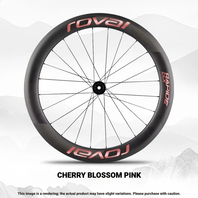 ROVAL RAPIDE CLX II Logo Color Change Sticker Full Set for Two Wheels + Backup Included Sakura Pink