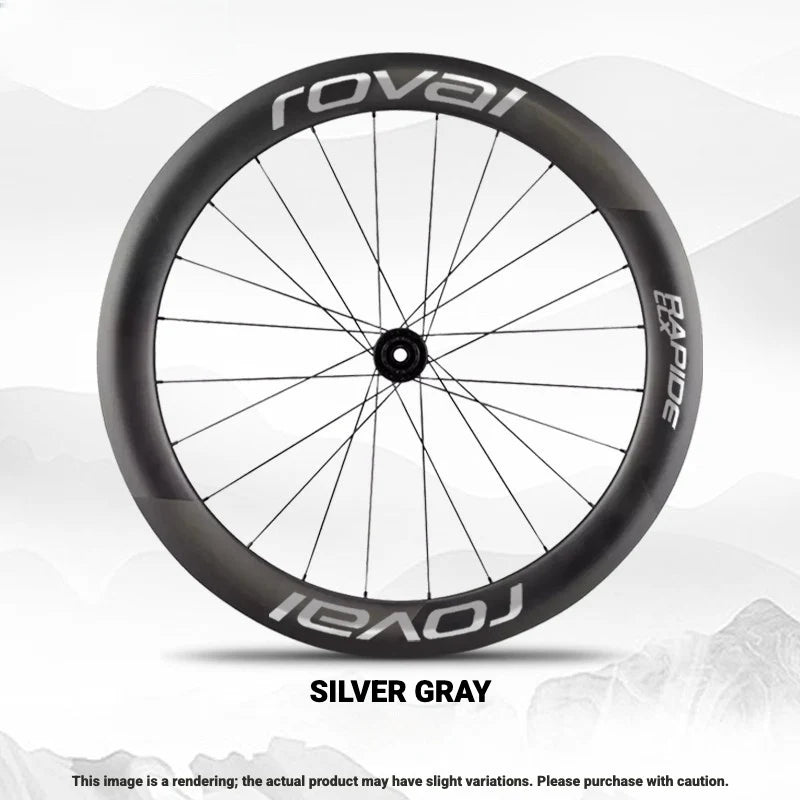 ROVAL RAPIDE CLX II Logo Color Change Sticker Full Set for Two Wheels + Backup Included Silver