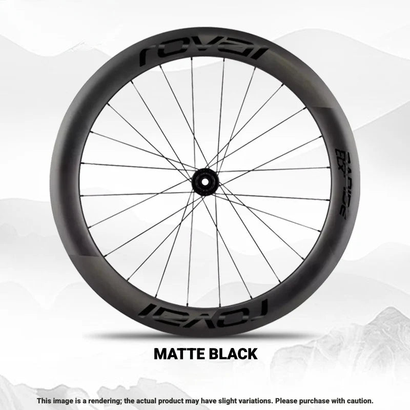 ROVAL RAPIDE CLX II Logo Color Change Sticker Full Set for Two Wheels + Backup Included Matte Black