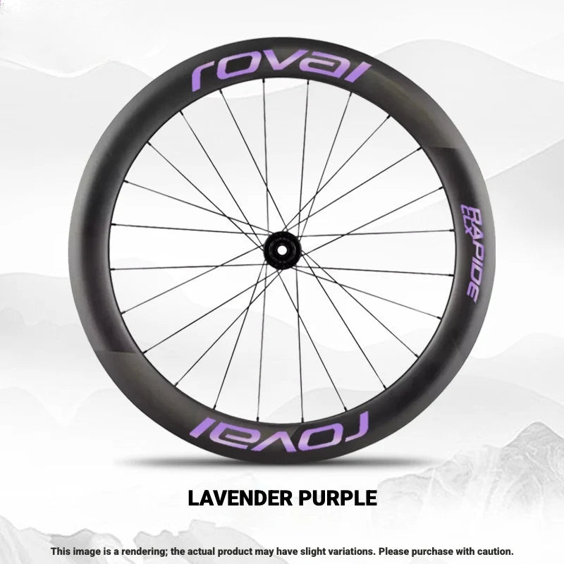 ROVAL RAPIDE CLX II Logo Color Change Sticker Full Set for Two Wheels + Backup Included Lavender Purple