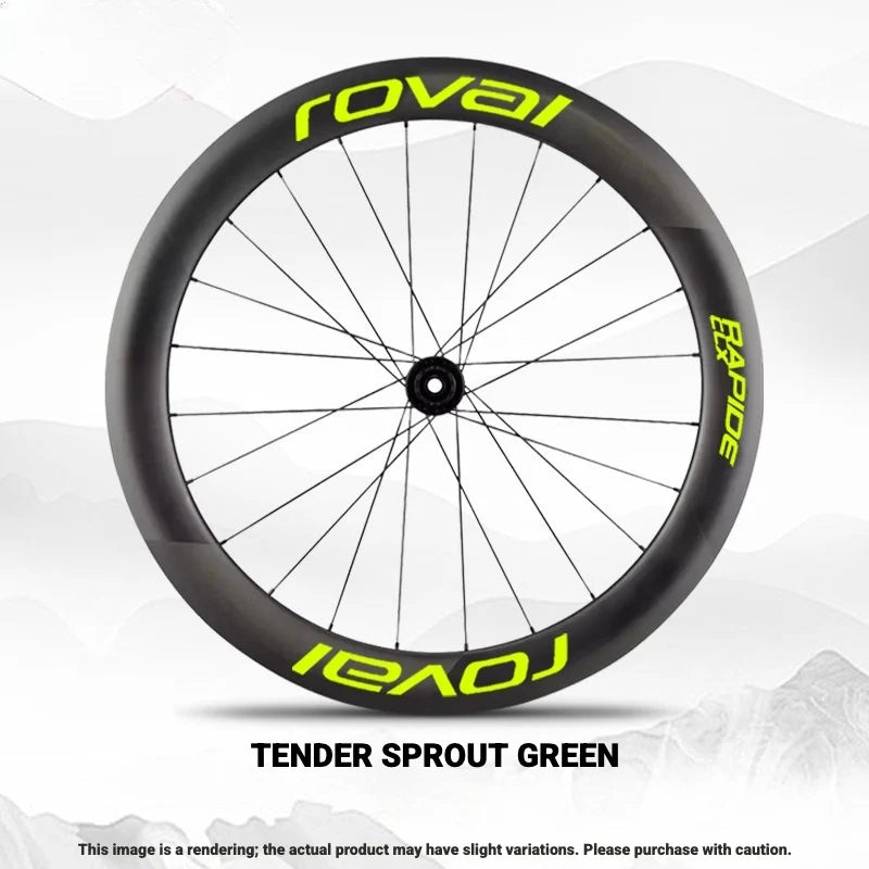 ROVAL RAPIDE CLX II Logo Color Change Sticker Full Set for Two Wheels + Backup Included Fresh Green