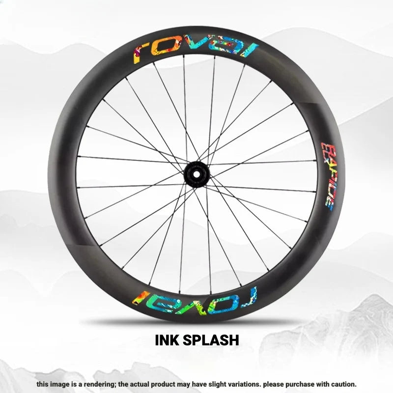 ROVAL RAPIDE CLX II Logo Color Change Sticker Full Set for Two Wheels + Backup Included Ink Splash