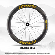 ROVAL RAPIDE CLX II Logo Color Change Sticker Full Set for Two Wheels + Backup Included Brushed Gold