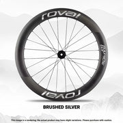 ROVAL RAPIDE CLX II Logo Color Change Sticker Full Set for Two Wheels + Backup Included Brushed Silver