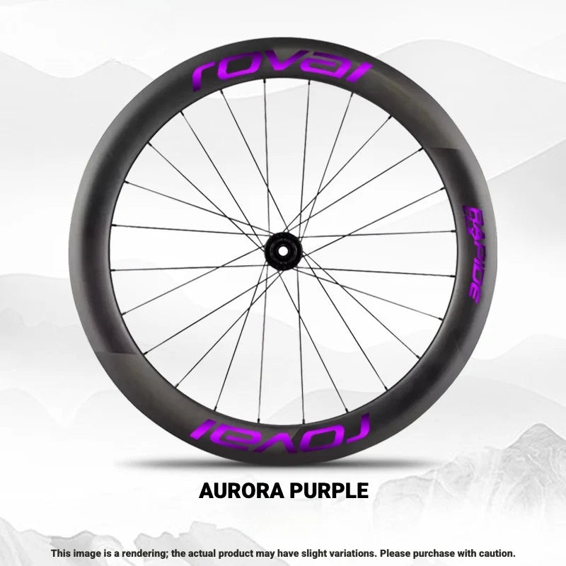 ROVAL RAPIDE CLX II Logo Color Change Sticker Full Set for Two Wheels + Backup Included Aurora Purple