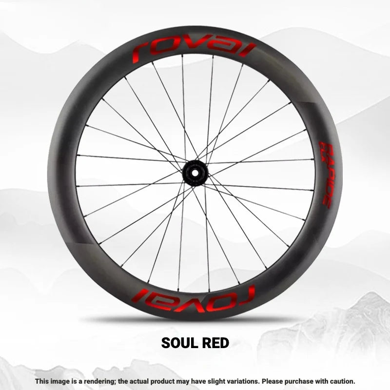 ROVAL RAPIDE CLX II Logo Color Change Sticker Full Set for Two Wheels + Backup Included Soul Red