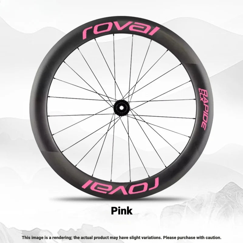 ROVAL RAPIDE CLX II Logo Color Change Sticker Full Set for Two Wheels + Backup Included Pink