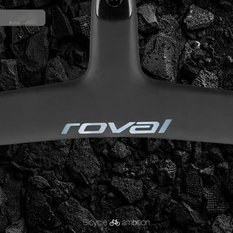 Roval Rapide Handlebar Logo Decal Stickers Electroplated Silver Single Piece