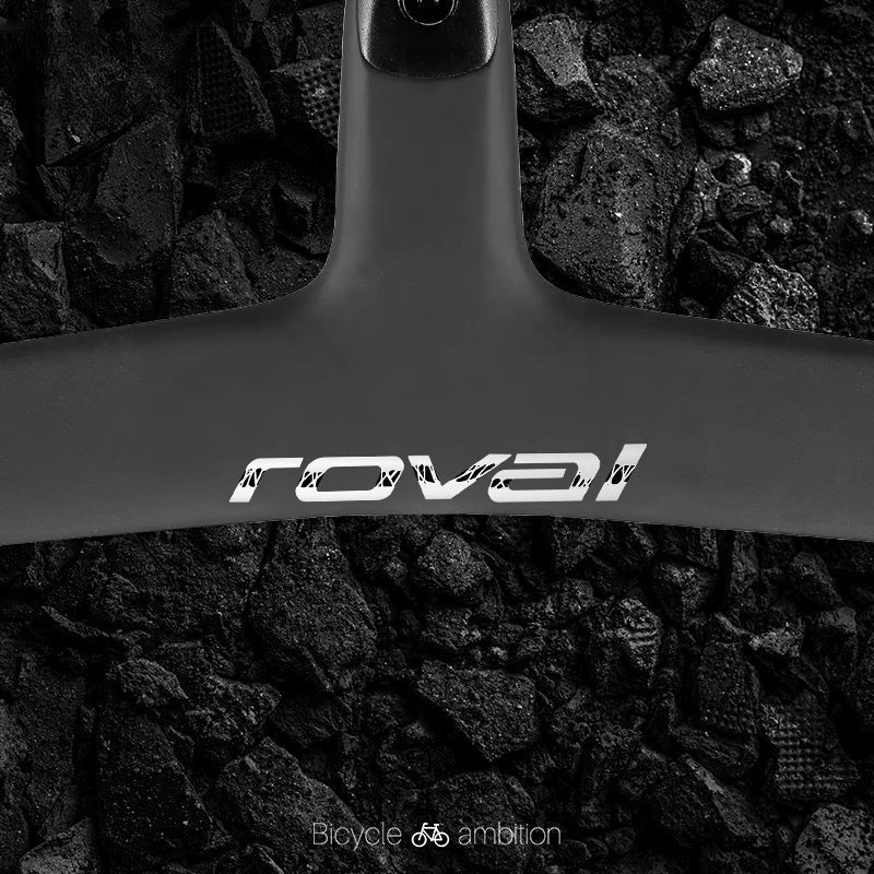 Roval Rapide Handlebar Logo Decal Stickers Brushed Metal - Style 6 Single Piece