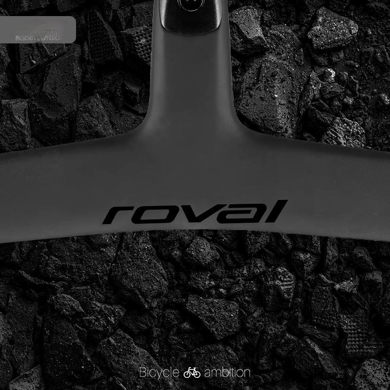 Roval Rapide Handlebar Logo Decal Stickers Glossy Black Single Piece