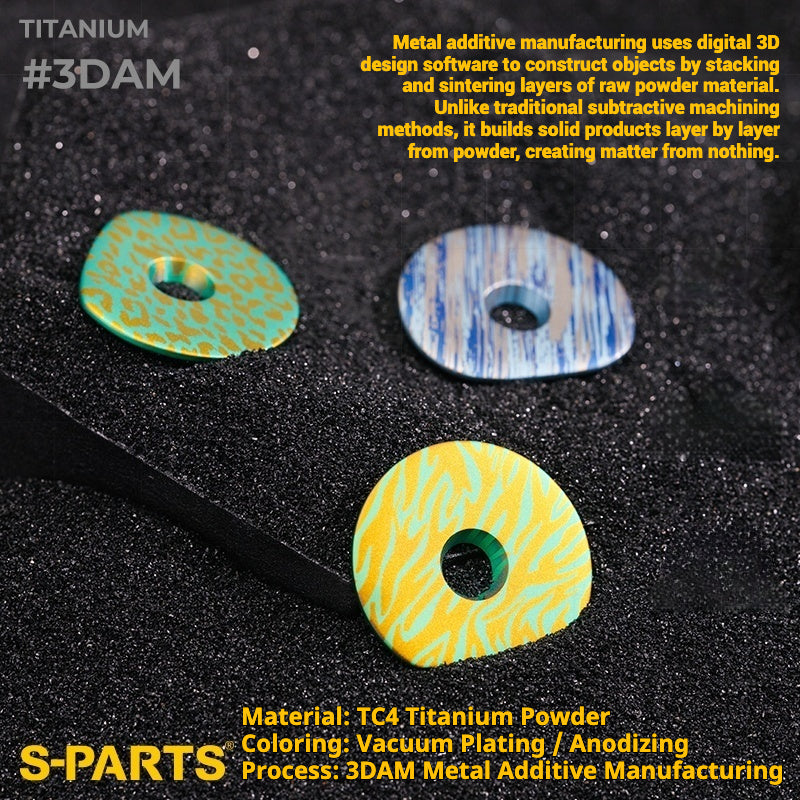 S-PartS 3DAM D-Type Top Cap Set for GIANT | 3D-Printed Titanium Powder | OD2 / OD1 Compatible | Multiple Patterns