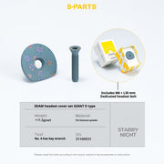 S-PartS 3DAM D-Type Top Cap Set for GIANT | 3D-Printed Titanium Powder | OD2 / OD1 Compatible | Multiple Patterns