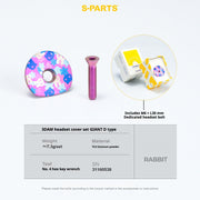 S-PartS 3DAM D-Type Top Cap Set for GIANT | 3D-Printed Titanium Powder | OD2 / OD1 Compatible | Multiple Patterns