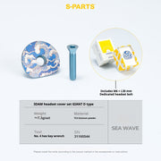 S-PartS 3DAM D-Type Top Cap Set for GIANT | 3D-Printed Titanium Powder | OD2 / OD1 Compatible | Multiple Patterns