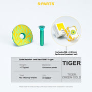 S-PartS 3DAM D-Type Top Cap Set for GIANT | 3D-Printed Titanium Powder | OD2 / OD1 Compatible | Multiple Patterns