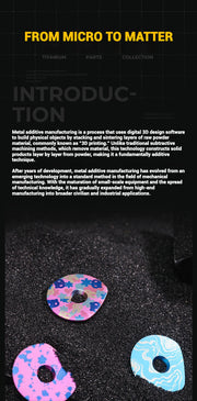 S-PartS 3DAM D-Type Top Cap Set for GIANT | 3D-Printed Titanium Powder | OD2 / OD1 Compatible | Multiple Patterns