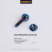 S-PartS Titanium Alloy Birdy Front and Rear Wheel Positioning Bolt Set
