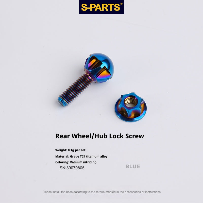S-PartS Titanium Alloy Birdy Front and Rear Wheel Positioning Bolt Set