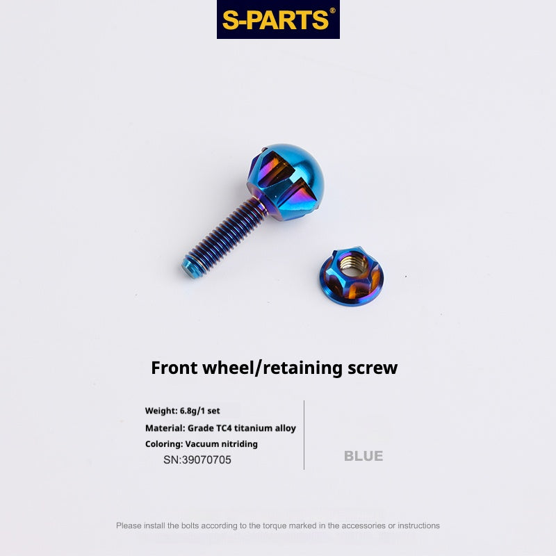 S-PartS Titanium Alloy Birdy Front and Rear Wheel Positioning Bolt Set