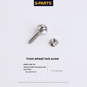 S-PartS Titanium Alloy Birdy Front and Rear Wheel Positioning Bolt Set