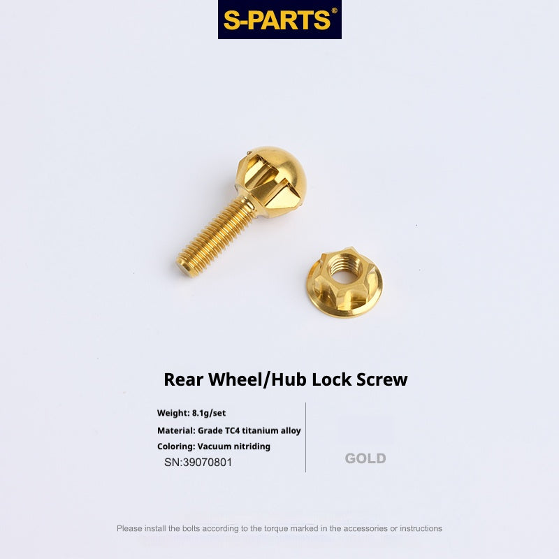 S-PartS Titanium Alloy Birdy Front and Rear Wheel Positioning Bolt Set