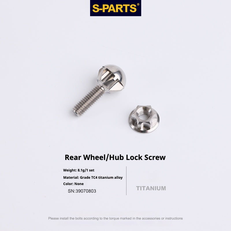 S-PartS Titanium Alloy Birdy Front and Rear Wheel Positioning Bolt Set