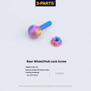 S-PartS Titanium Alloy Birdy Front and Rear Wheel Positioning Bolt Set
