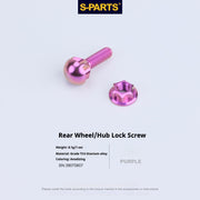 S-PartS Titanium Alloy Birdy Front and Rear Wheel Positioning Bolt Set