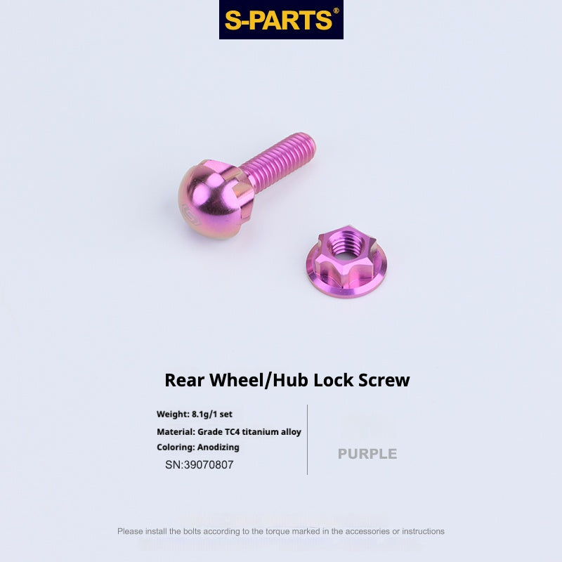 S-PartS Titanium Alloy Birdy Front and Rear Wheel Positioning Bolt Set