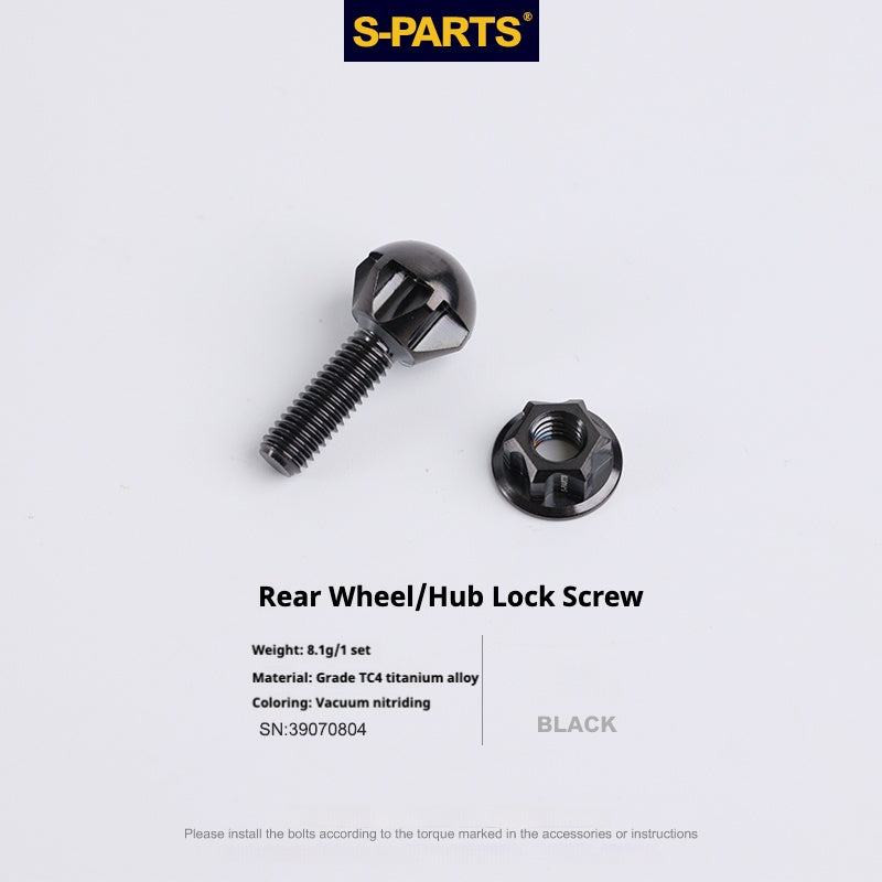 S-PartS Titanium Alloy Birdy Front and Rear Wheel Positioning Bolt Set