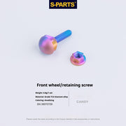 S-PartS Titanium Alloy Birdy Front and Rear Wheel Positioning Bolt Set
