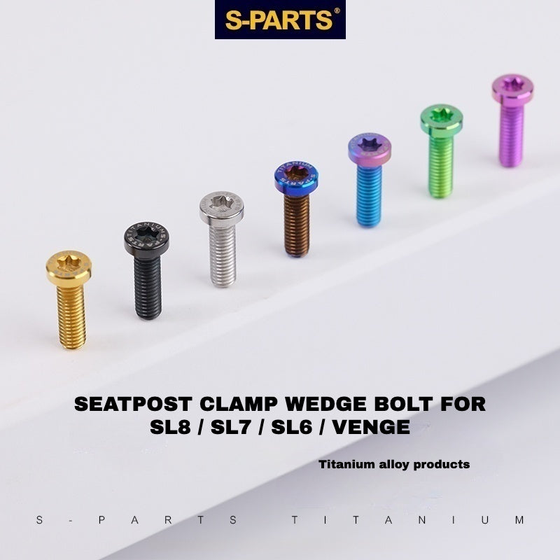 S-PartS Titanium Seatpost Clamp Wedge Bolt for SL9 / SL8 / SL7 / SL6 / Venge – Lightweight & Durable Upgrade