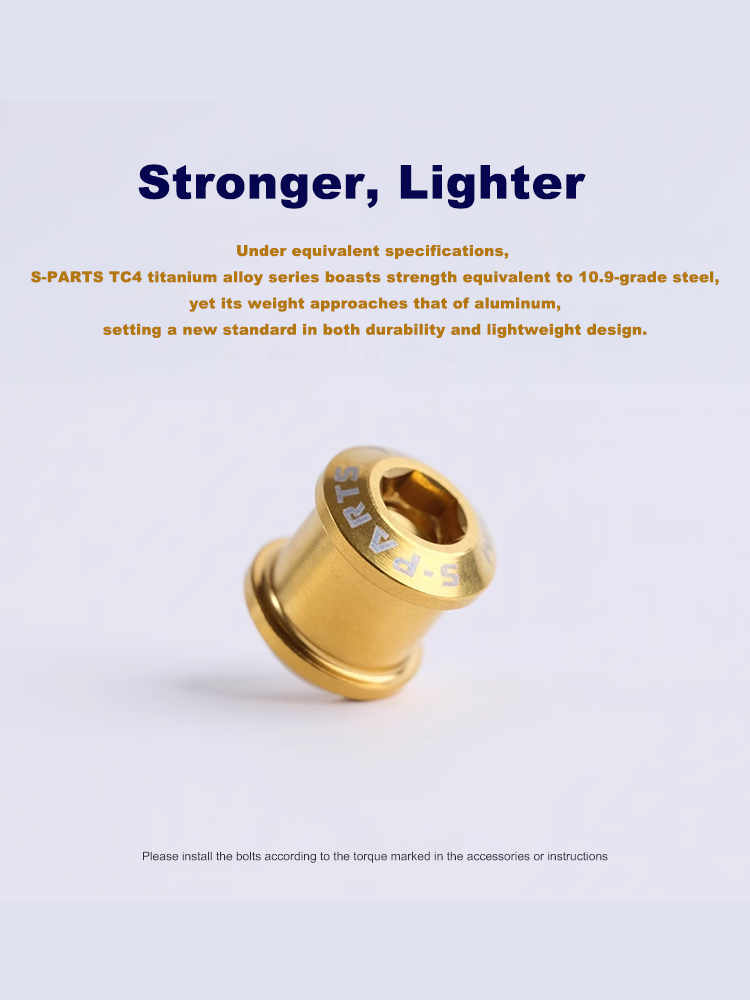 S-Grade TC4 Titanium Alloy Chainring Screws for 3.5 / 7 / 8.5 / 10MM SRAM AXS Road Bikes