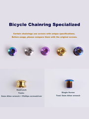 S-Grade TC4 Titanium Alloy Chainring Screws for 3.5 / 7 / 8.5 / 10MM SRAM AXS Road Bikes