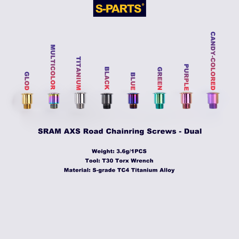 S-Grade TC4 Titanium Alloy Chainring Screws for 3.5 / 7 / 8.5 / 10MM SRAM AXS Road Bikes
