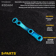 S-PARTS 3D-Printed Titanium Flat Mount Brake Adapter Shimano R8170