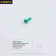 S-PARTS 3D-Printed Titanium Flat Mount Brake Adapter Shimano R8170 Flat Mount Adapter Bolt – Green 1pc