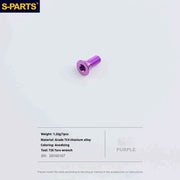 S-PARTS 3D-Printed Titanium Flat Mount Brake Adapter Shimano R8170 Flat Mount Adapter Bolt – Purple 1pc