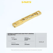S-PARTS 3D-Printed Titanium Flat Mount Brake Adapter Shimano R8170 3DAM Flat Mount Front Adapter – Gold Hollow Version